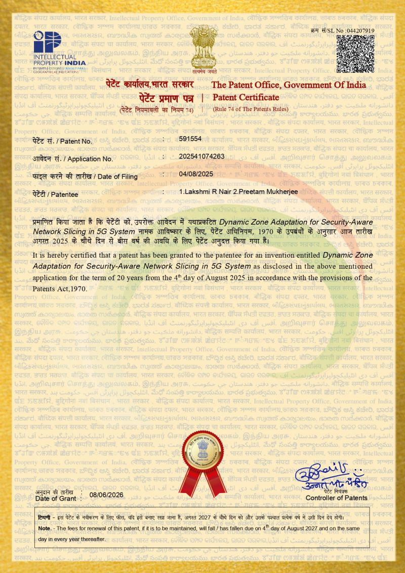 5G Patent Certificate